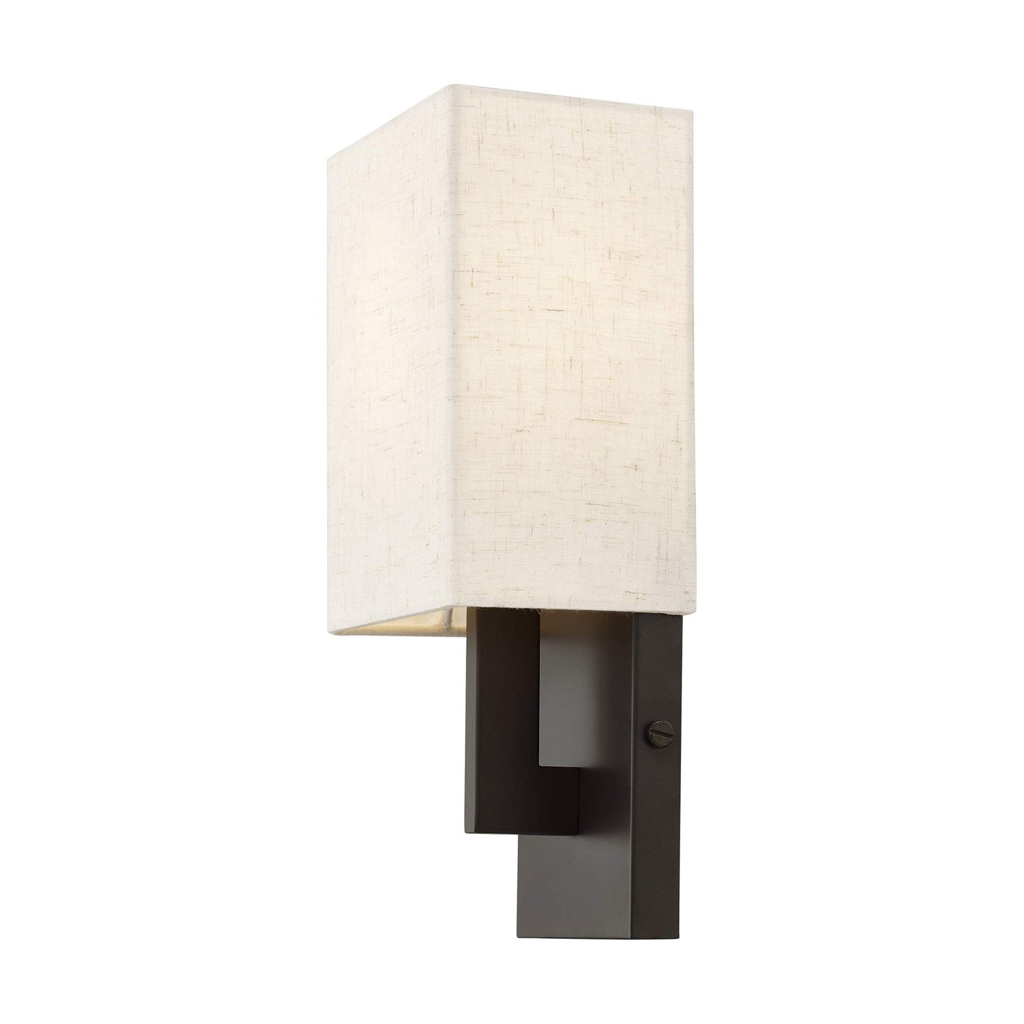 Livex Lighting 52131-92 Transitional One Light Wall Sconce from Meridian Collection Dark Finish, English Bronze