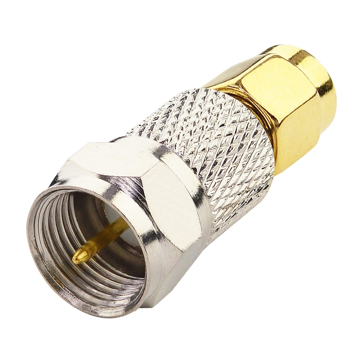 BOOBRIE 2-Pack SMA to F Coax Adapter SMA Male to F Male Coaxial Connector SMA-F RF Coaxial Adapter for RTL-SDR, Antenna, Broadcast Radios and so on