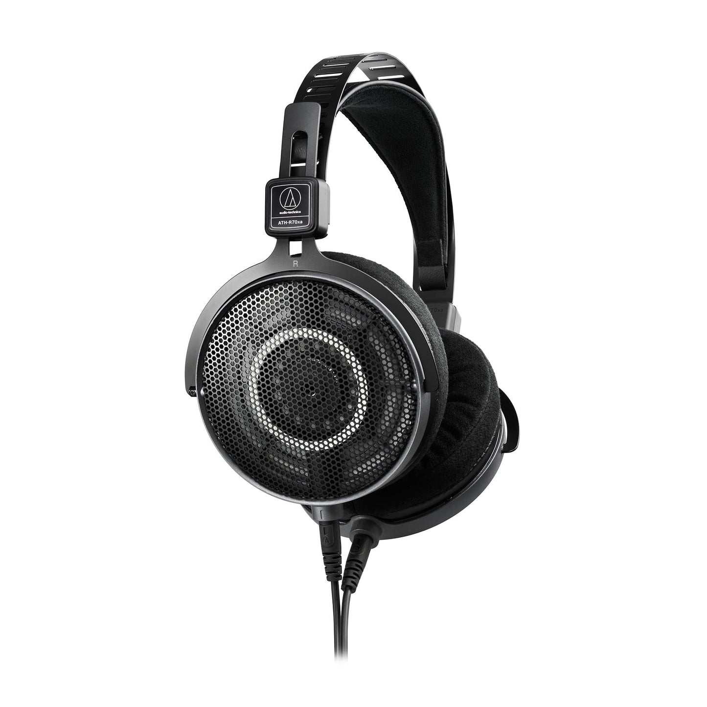 Audio-Technica ATH-R70xa Professional Open-Back Reference Headphones - Black Bundle with Case, Stand, Cable, and Austin Bazaar Polishing Cloth