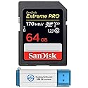 SanDisk 64GB Extreme Pro SDXC UHS-I Card Works with Canon Mirrorless Camera EOS R7, EOS R10 (SDSDXXY-064G-GN4IN) Class 10 U3 Bundle with 1 Everything