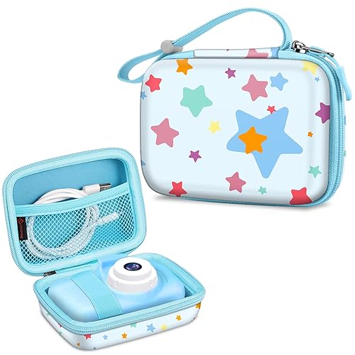 FINTIE Kids Camera Case Compatible with Goopow/Seckton/Dylanto/Mgaolo/Masterbee/CIMELR/Desuccus Kids Digital Camera Toys, Children Carrying Bag