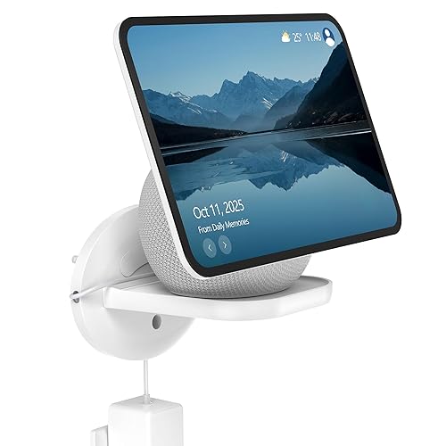 HomeMount Wall Mount for Echo Show11 and Echo Spot - Space Saving Smart Home Wall Stand Holder Shelf Compatible with Echo Show11/Echo Spot/Homepod