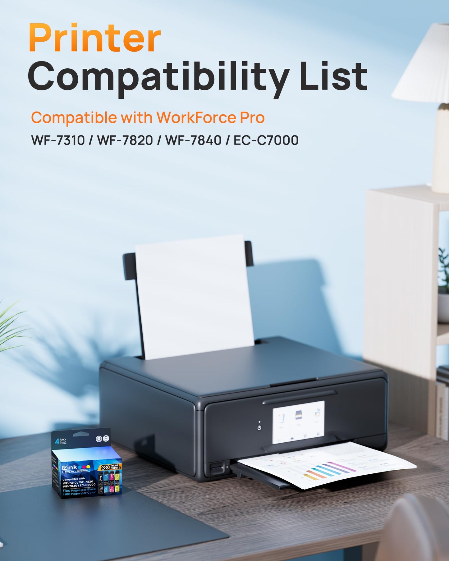 E-Z Ink Remanufactured Ink Cartridge Replacement for Epson 812XL Ink Cartridges Combo Pack for 812 Ink Cartridges for WF-7840 WF-7820 WF-7310 EC-C7000