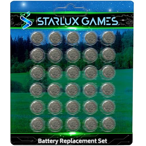 Starlux Games Battery Replacement Set | 48 CR1220 Batteries | for Capture The Flag Redux, Cosmic Kick The Can, Dive Diamonds & More | Compatible…