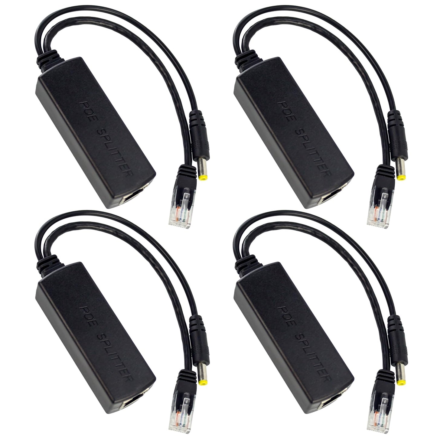 ThePoEstore 4-Pack 5V PoE Splitter with 5.5x2.1mm Plug