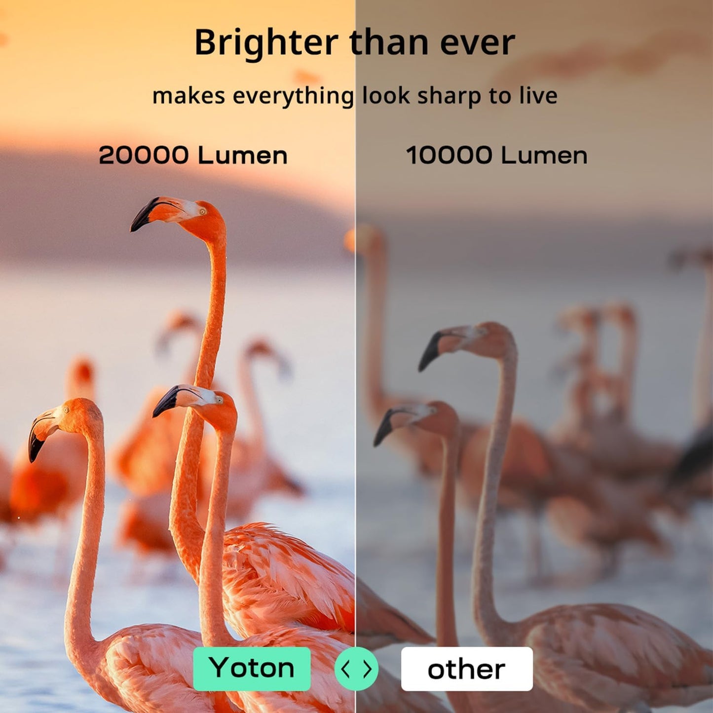 YOTON Smart Projector with WiFi and Bluetooth, Officially Licensed Netflix/Prime/YouTube, Native 1080P Full HD Portable Outdoor Movie Projector, 4K