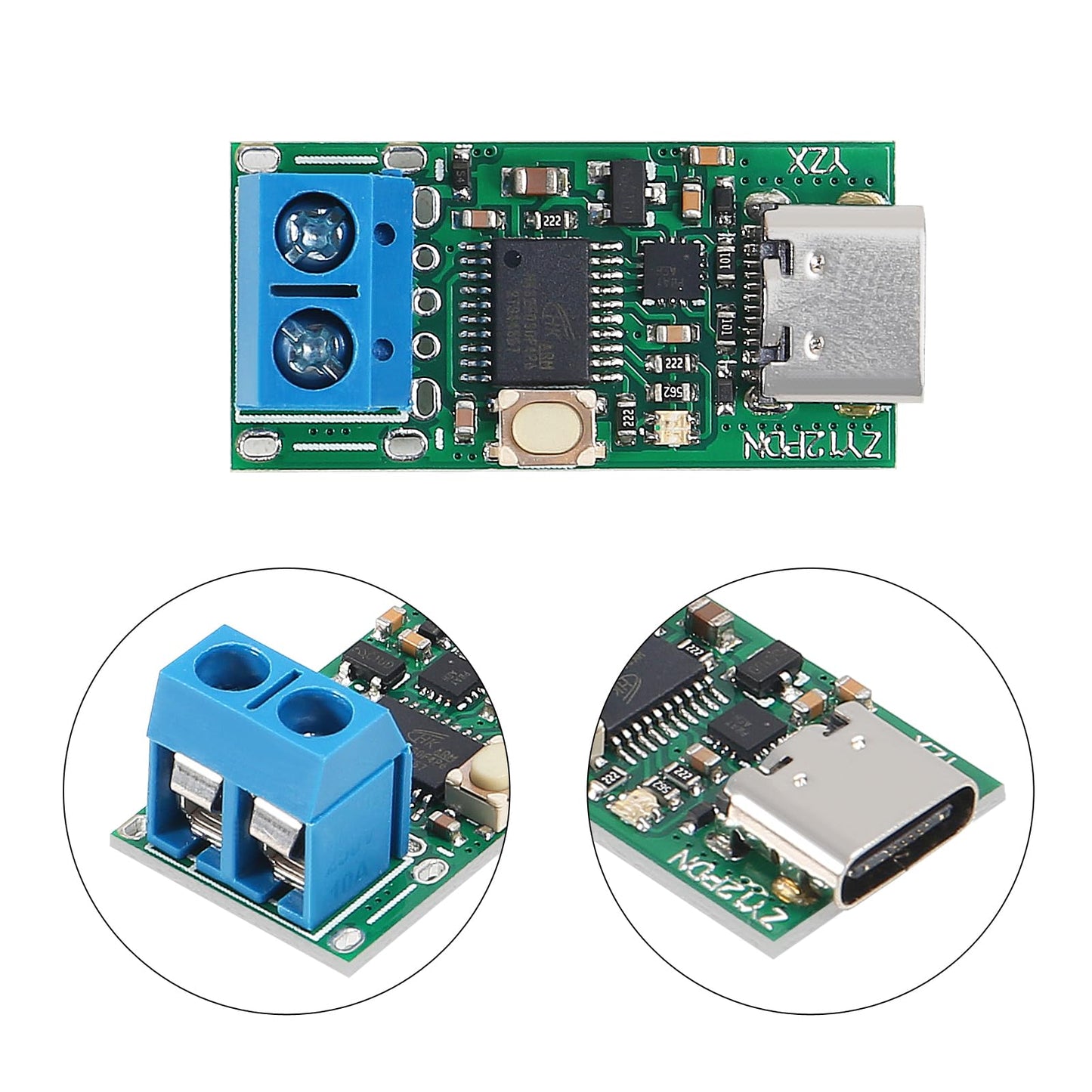 ACEIRMC 2pcs ZY12PDN USB-C PD2.0 3.0 to DC Fast Quick Charging Power Supply Module USB Charger Board Set - ZY12PDN Screw Terminal