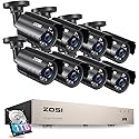 ZOSI 3K Lite 8CH Security Camera System with AI Human/Vehicle Detection, 8pcs 1920TVL 1080p Night Vision Outdoor Indoor Metal Cameras, H.265+ 8Channel