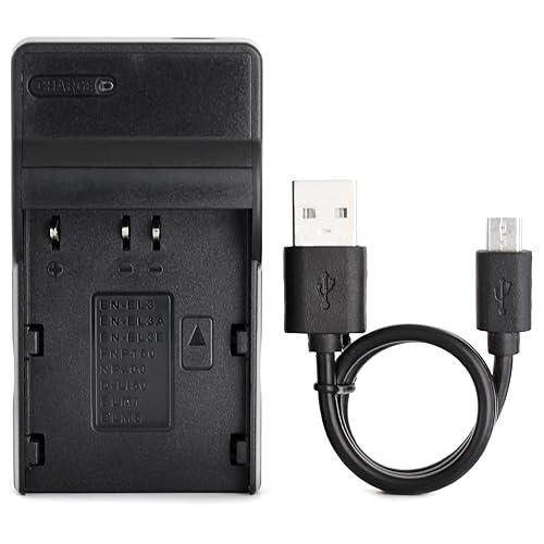 Norifon EN-EL3 USB Charger for Nikon D100, D100 SLR, D200, D300, D300s, D50, D70, D70s, D80, D90, DSLR D700 Camera and More