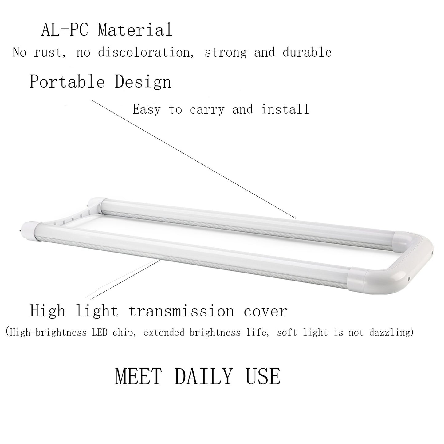 4Pack U Shaped LED Light Bulbs,12W(32W Equivalent),2000 LM,5000K Daylight,T8 T10 T12 U Bend Fluorescent Replacement,Dual-End Powered,Ballast