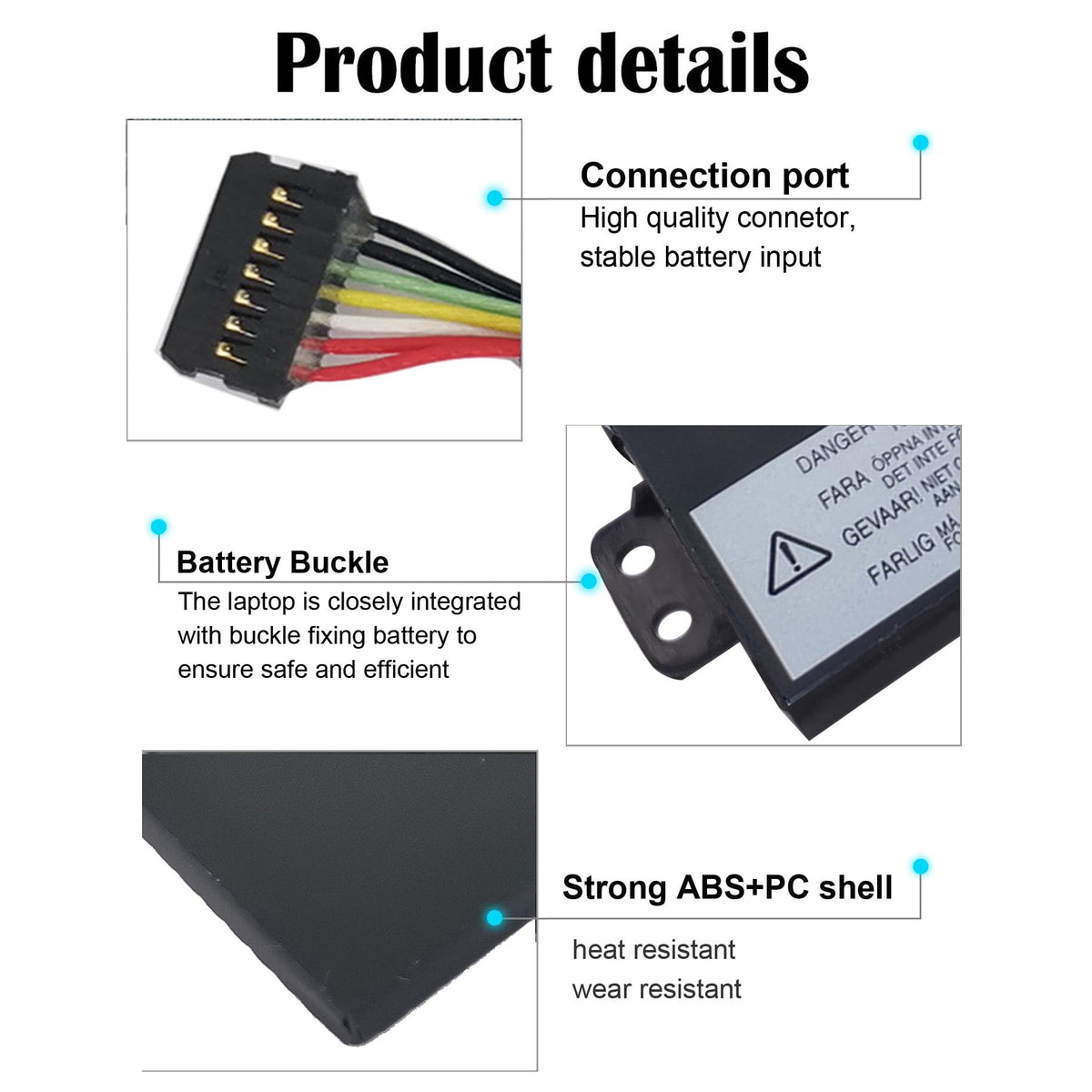 ESTENGPRO T470 T480 01AV421 01AV489 Internal Battery Replacement for ThinkPad T470 T480 A475 A485 TP25 Series Laptop, Compatible with 01AV419 01AV420