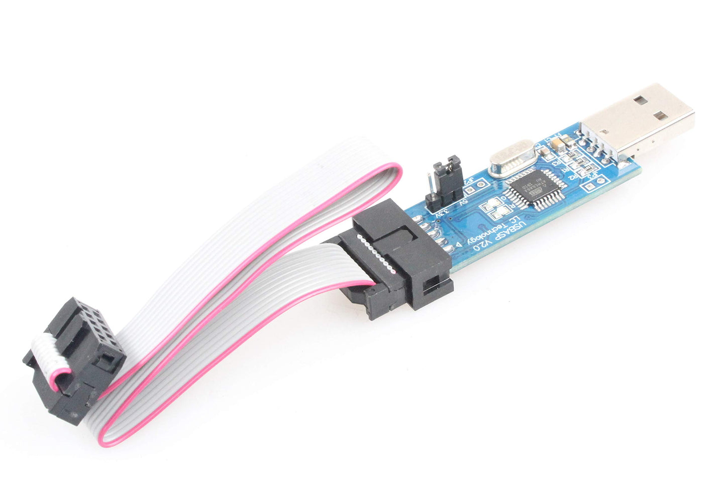 NOYITO 51 AVR ATMEGA8 Programmer USBASP USB ISP Downloader 10 Pin USB Programmer 3.3V 5V with Cable 6 inches Length Compatible with AVR ATMEGA8