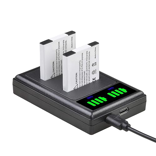 Tectra 2-Pack NB-11L NB-11LH Battery + LED Dual Charger for Canon PowerShot ELPH 110 HS, ELPH 130 HS, Elph 360 Elph 350 Elph 340 Elph 190 Elph 180