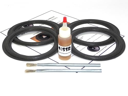 Springfield Speaker Foam Surround Edge Repair Kit - 4 Speaker Kit - for Infinity 6.5" Speakers - Compatible with Infinity 902-0624, 902-0932