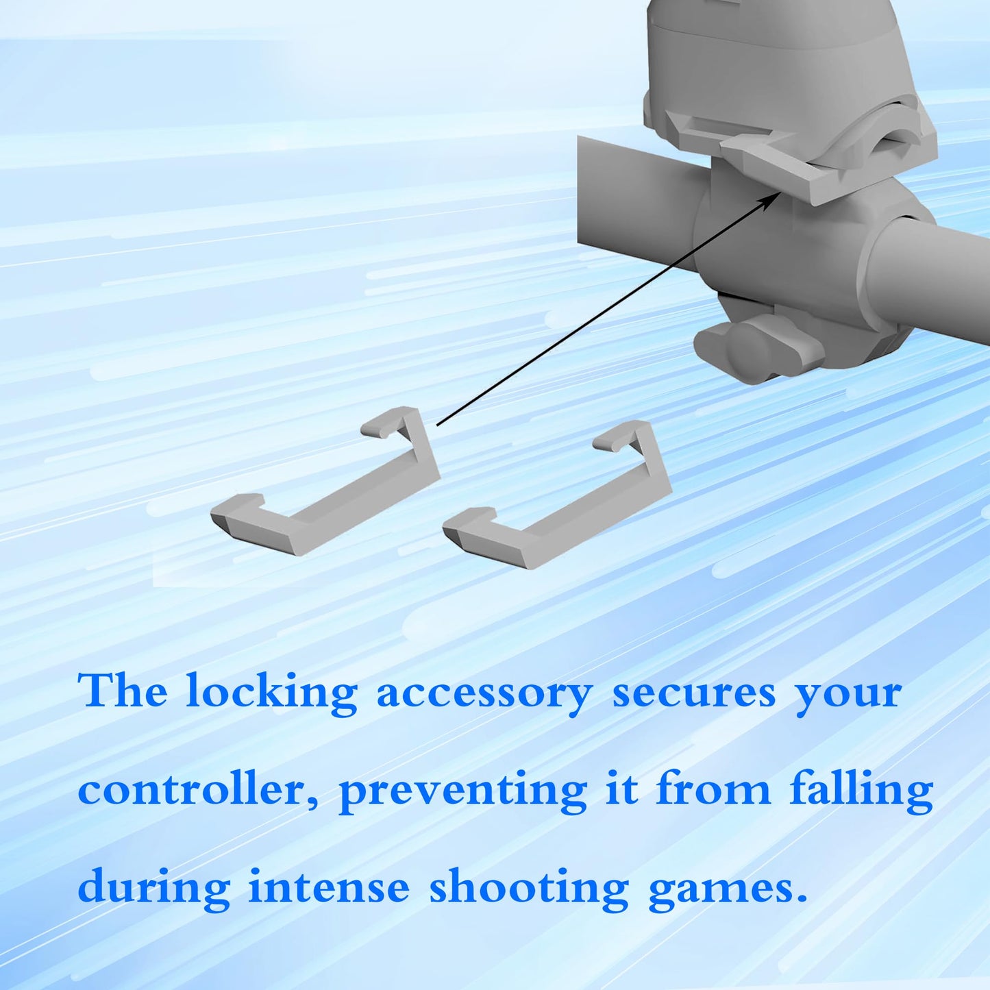 Hounyoln VR Gunstock for PlayStationVR2, for PSVR2 Controller Grips for Enhance Stability and Control Magnetic Controller VR Game Simplified Version