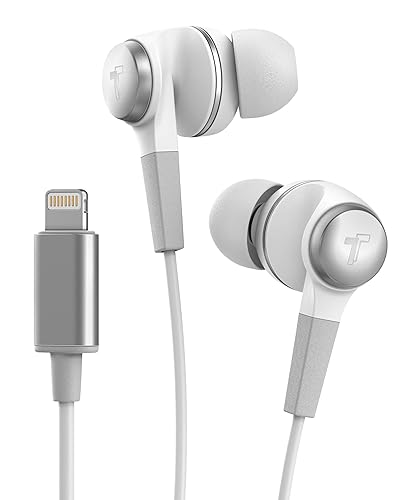 Thore iPhone Earphones (Apple MFi Certified) V120 in Ear Wired Lightning Earbuds (Sweat/Water Resistant) Headphones with Mic/Volume Remote for iPhone