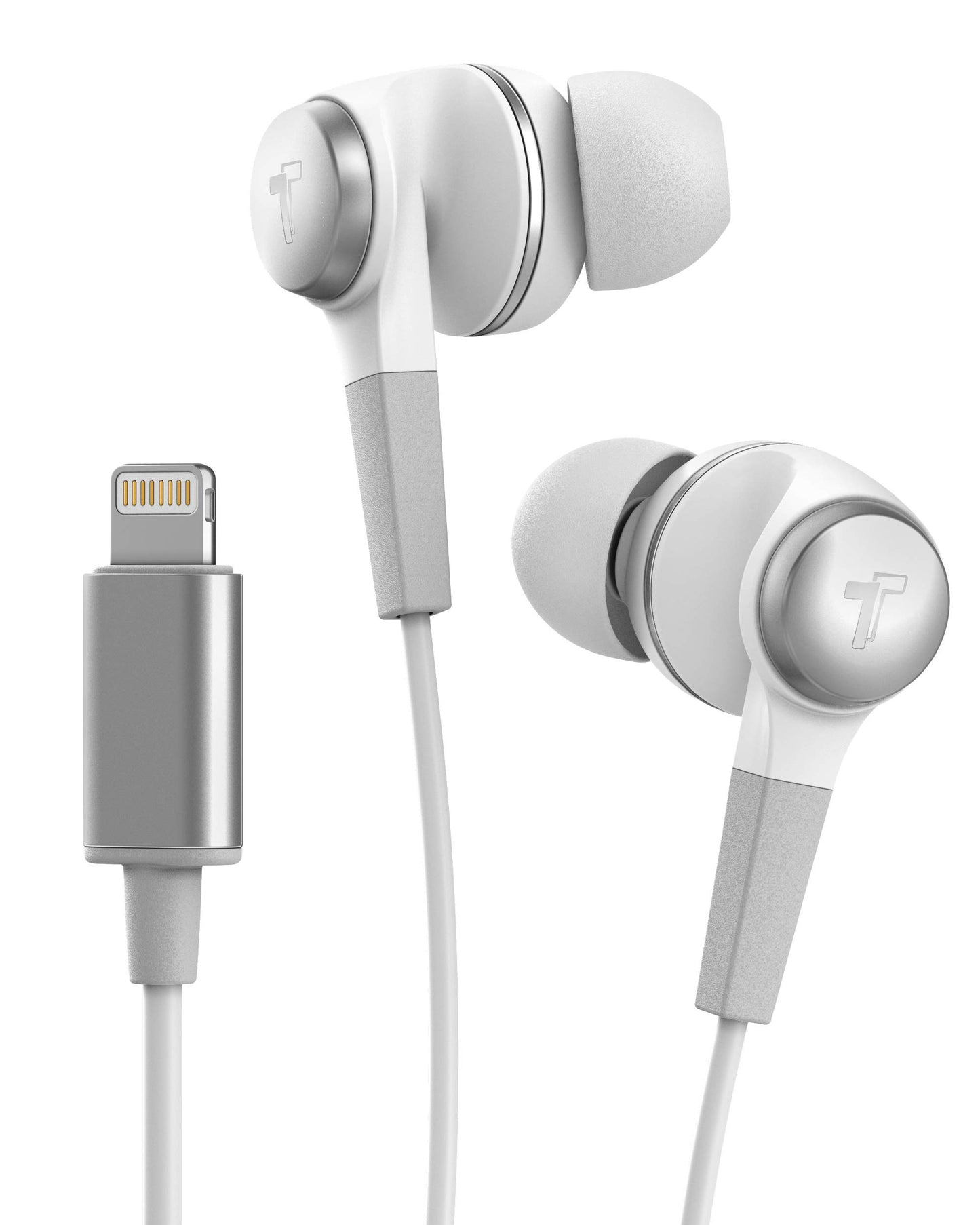 Thore iPhone Earphones (Apple MFi Certified) V120 in Ear Wired Lightning Earbuds (Sweat/Water Resistant) Headphones with Mic/Volume Remote for iPhone