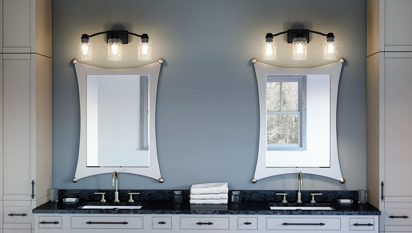 Quoizel ACA8623MBK Acacia 3 Matte Black Bath Light