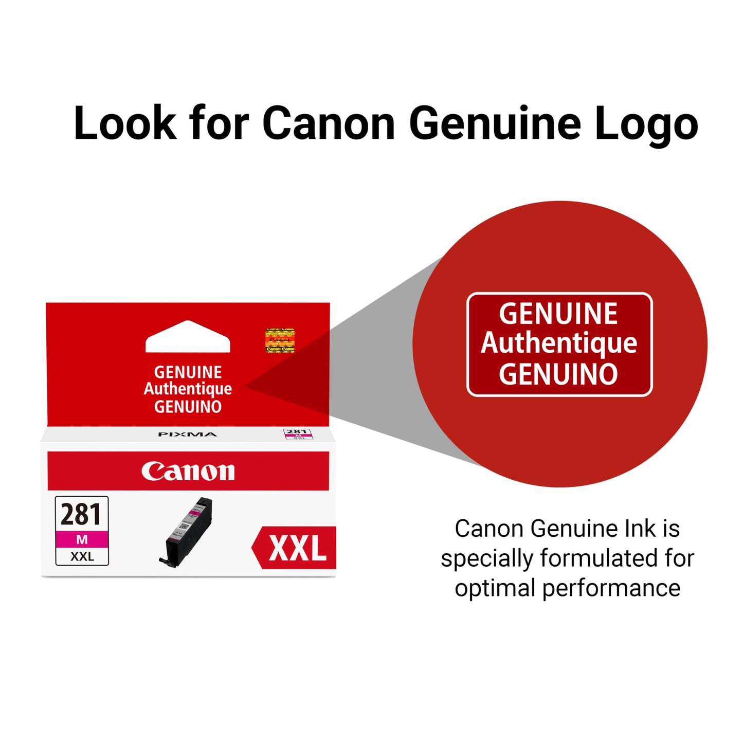 Canon CLI-281 XXL Genuine Magenta Ink Tank, Compatible with TR8520, TS9120,TS8120, TS6120, TS9521C/a, TS9520/a, TS8220, TS6220, TS8320, TS6320