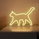 CoolGift Mart Cat Neon Sign, Cat Lamp Wall Decor, Dimmable Birthday Party Decorations for Home, Patio, Garden, Bars, Restaurants, Hotels, Stores