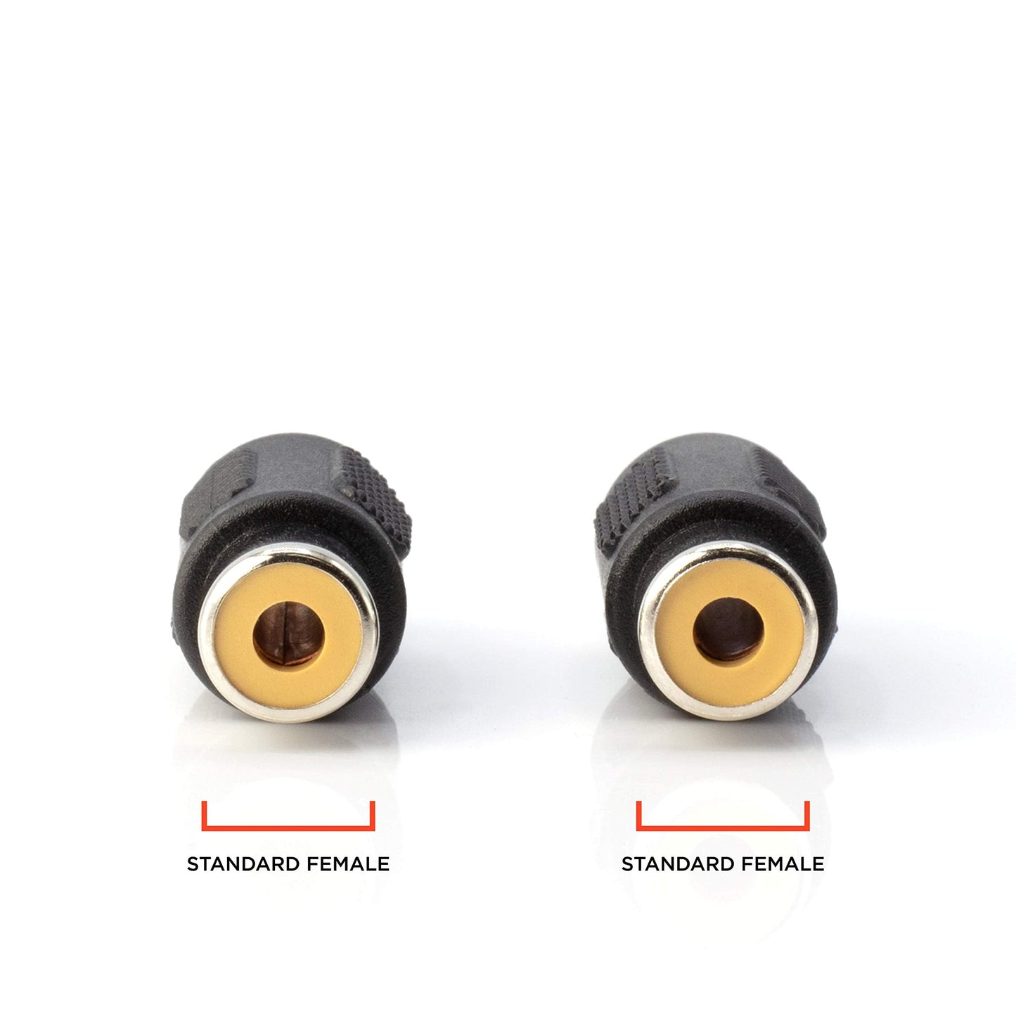 THE CIMPLE CO Female-to-Female RCA Couplers - Barrel Connectors to Adapt and Extend A/V Cables - RCA Cable Unions for Audio, Video, Composite