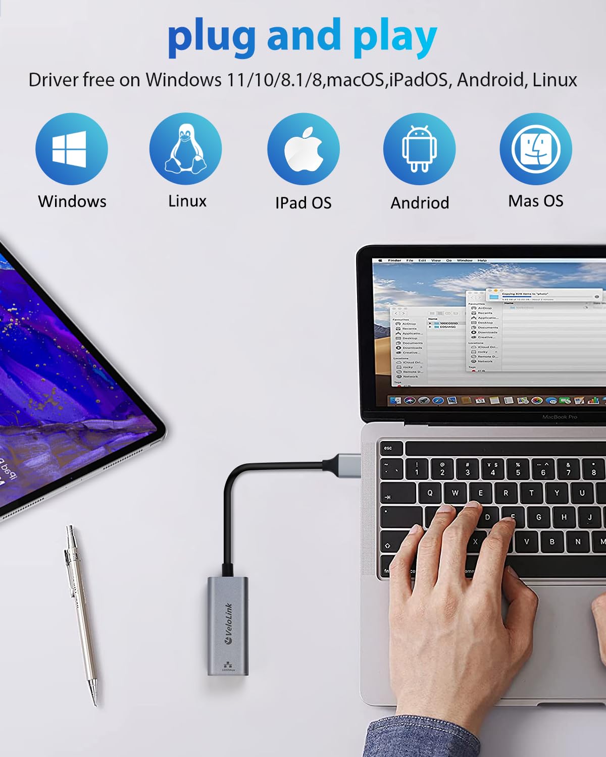 USB to Ethernet Adapter,Ethernet to USB,USBA to RJ45 for Nintendo Switch 2,Gigabit Ethernet Adapter, LAN Network for Laptop
