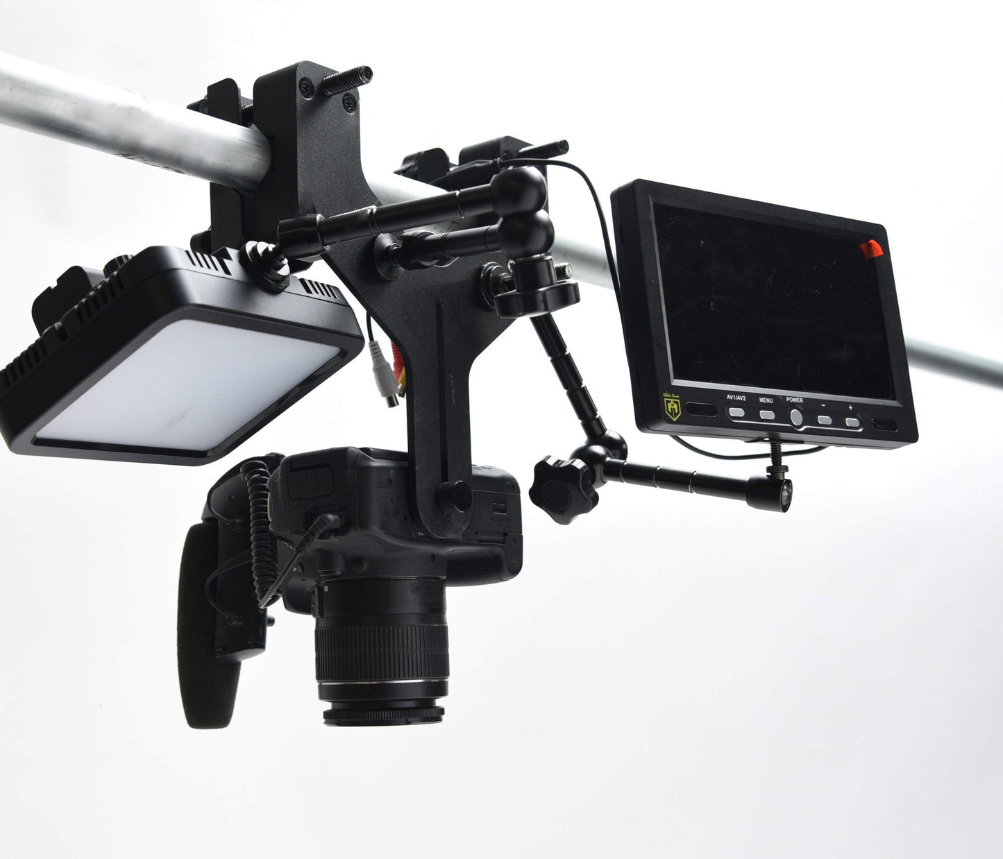 Glide Gear OH 75 Overhead Mount - DSLR, Smartphone - 6ft Adjustable Pole, Top-Down Rig, 15lb Capacity, Aluminum Build