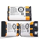 CUCESH 3 Pack HHR-P107 NI-MH Rechargeable Battery for Panasonic 3.6V 650mAh Phone Battery for Cordless Phones Long-Lasting