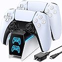 OIVO PS5 Controller Charger with Fast Charging AC Adapter, PS5 Controller Charging Station Stand for PlayStation 5, Docking Station Replacement for PS