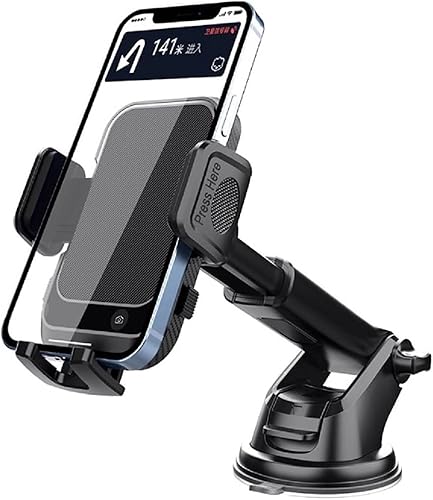 VEDA Car Phone Holder Mount, Cell Phone Holder for Dashboard Windshield, Suction Cup Hands-Free Car Phone Stand, Compatible with iPhone, Samsung