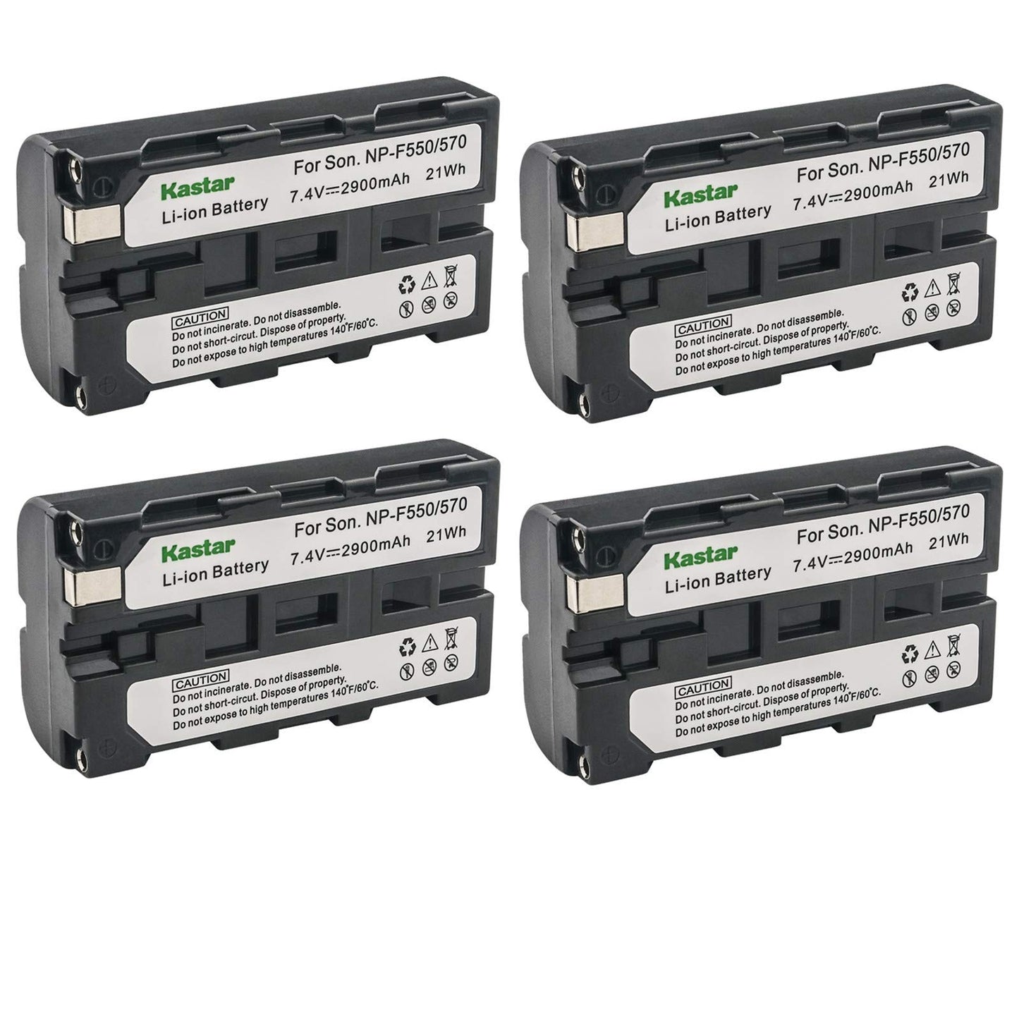 Kastar NP-F570 Battery (4-Pack) for Sony L Series InfoLithium Battery NP-F570, NP-F550, NP-F530, NP-F330 and Sony DCRVX2100, HDRFX1, HD1000U, HVRZ1U