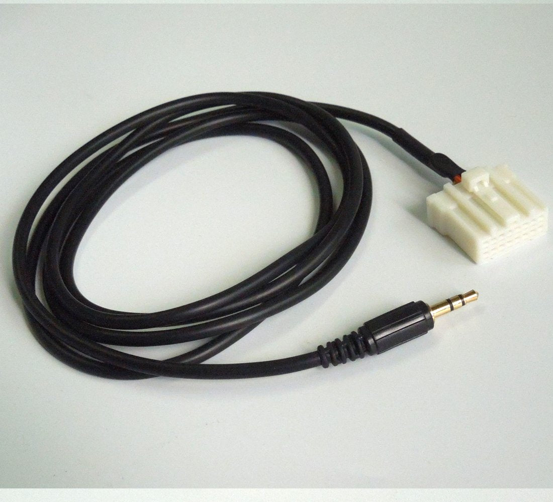 colorparts2016 Car AUX Audio Input Cable 1.5M Gold 3.5MM Male Plug Compatible with Mazda 3, 6, 5, B70, M2, M6, MX5, RX8 2006-2013