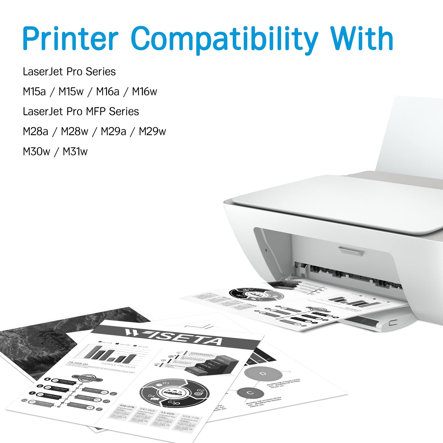48A CF248A M15w Toner - Compatible Toner Cartridge Replacement for HP 48A CF248A Compatible with LaserJet Pro M15w Toner LaserJet Pro M29w M30w M31w