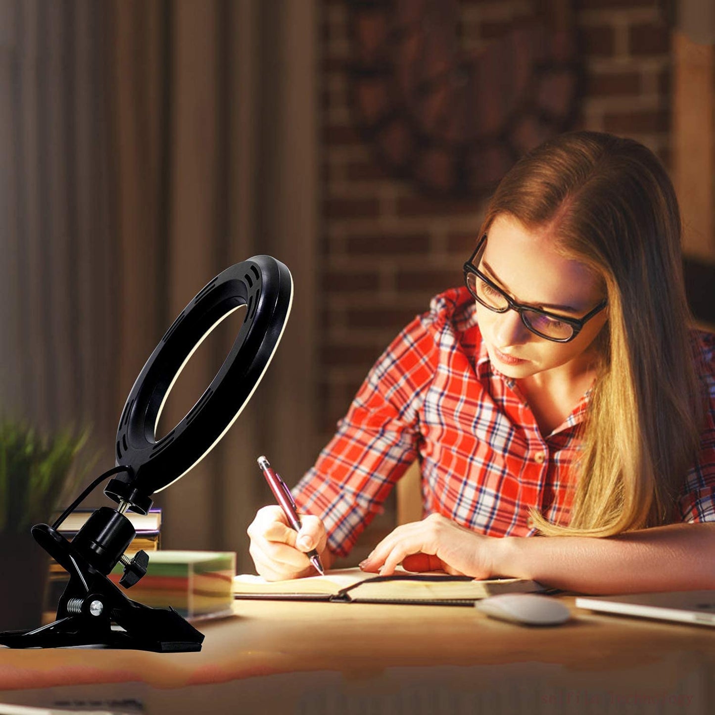 Ring Light Video Conference Lighting Kit 3200k-6500K Dimmable Led Clip on Computer Monitor Laptop Phone for Content Creator (YouTube/TikTok/Twitch)