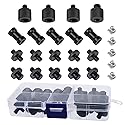 Frgyee 24 Pcs Camera Screw Adapter Set - 1/4 to 3/8 Tripod Mount Converter for Camera, Monopod, Ballhead, Flash Light Stand