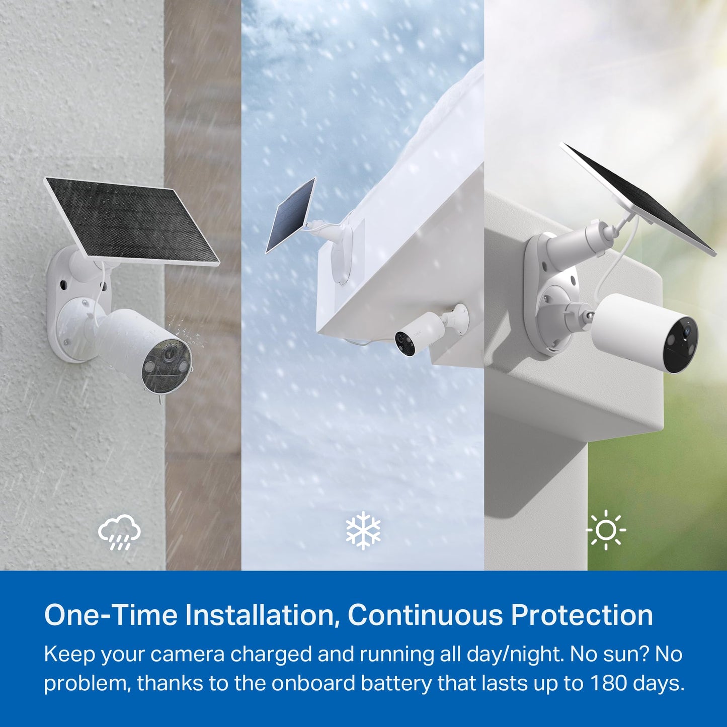 Tapo SolarCam 1080p Outdoor Wireless Security Camera - Battery Power with Solar, Person Detection, Subscription-Free Local Storage or Optional Cloud