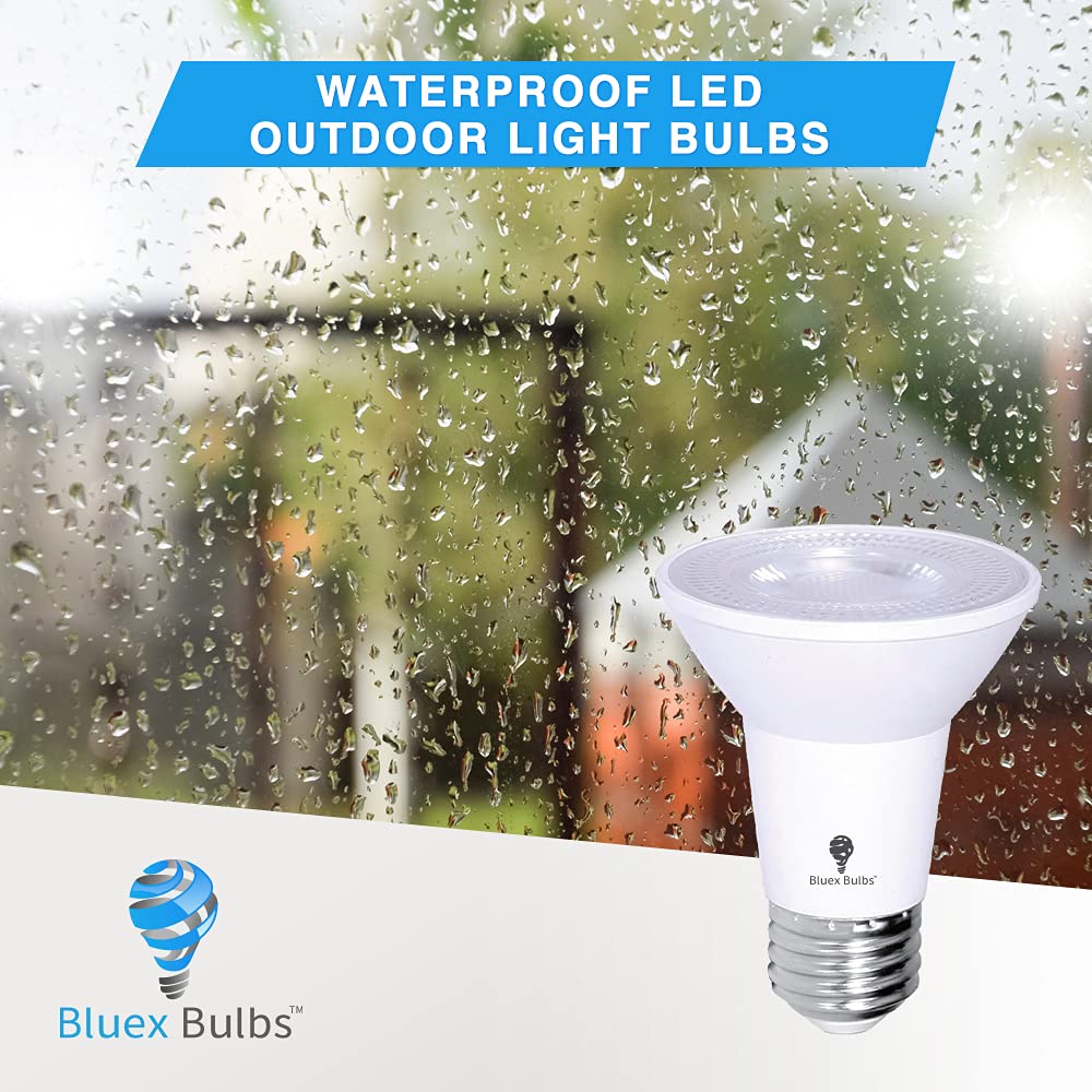 10 Pack PAR20 Outdoor LED Flood Light Bulb 8W 75 Watt Equivalent 500 Lumens Dimmable Waterproof E26 3000K Warm White LED Flood Light Bulbs
