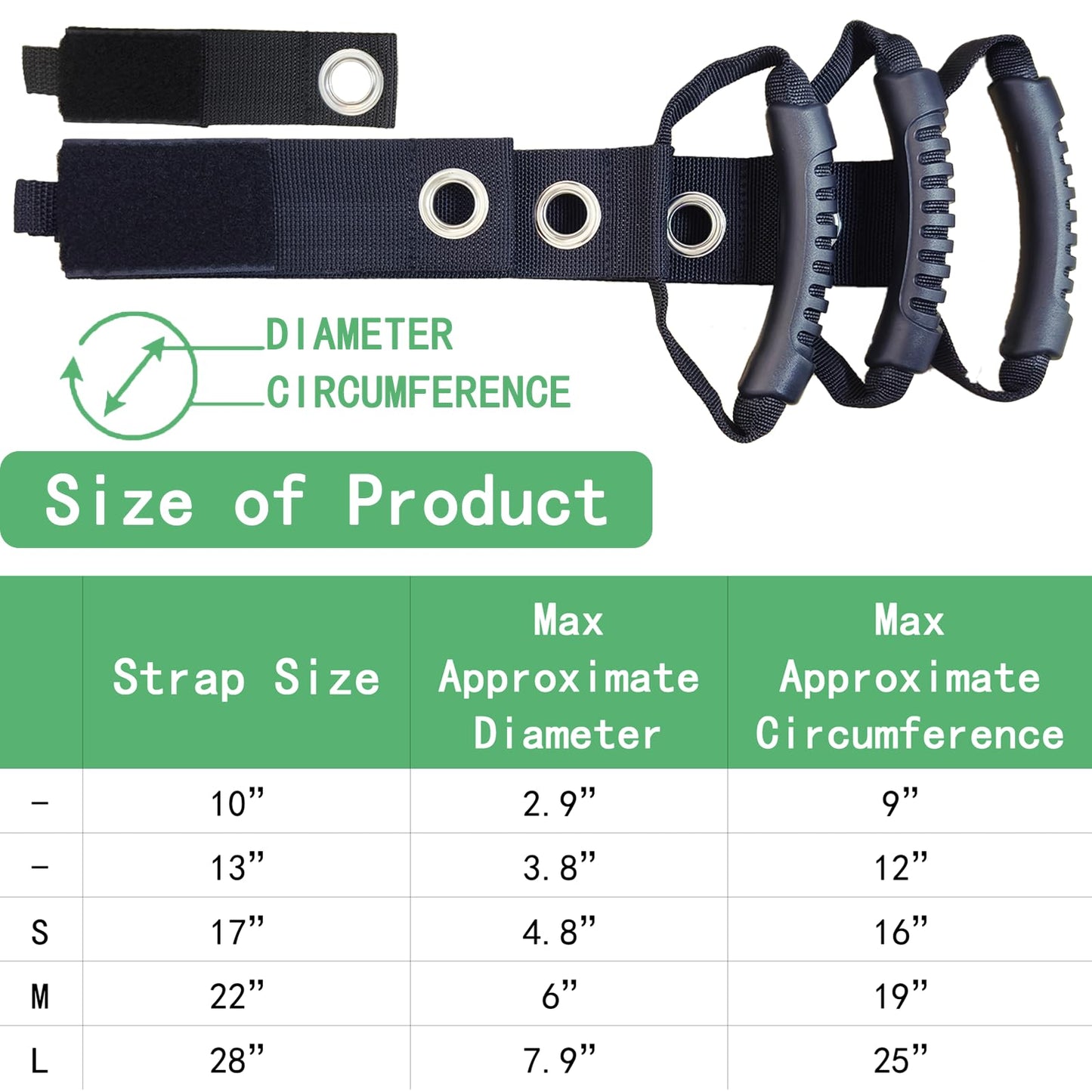 Portable Extension Cord Holder and Organizers,Storage Straps with Carrying Handle and Grommet, for Cables, Ropes, Garden Water Hoses Carrying
