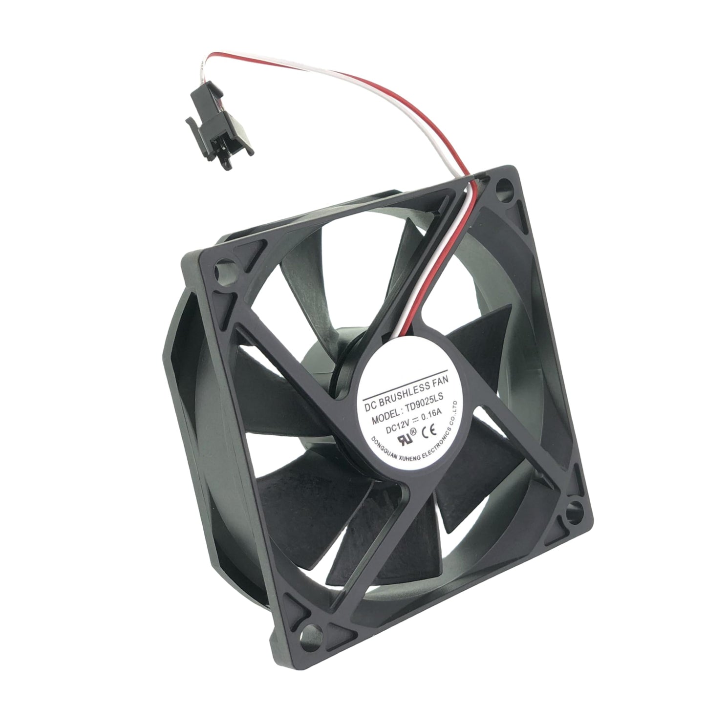 for TONON TD9025LS Wine Fridge Hotel Refrigerator, DC12V 0.16A Size: 90x90x25mm, (E1 Plug) 2-Wire Cooling Fan.