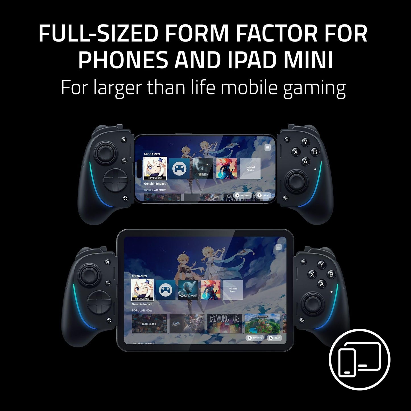 Razer Kishi Ultra Gaming Controller for Android, iPhone 15 & 16 Series, iPad Mini A17 Pro & 6 (USB C): Pro Controls - Ergonomic Grip - Stream PC