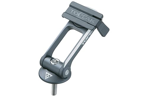 Topeak RideCase Mount for 1-1/4" Stem Cap - Adjustable Bike Phone Mount for RideCase & Smartphone DryBag | CNC Aluminum & Polymer Construction