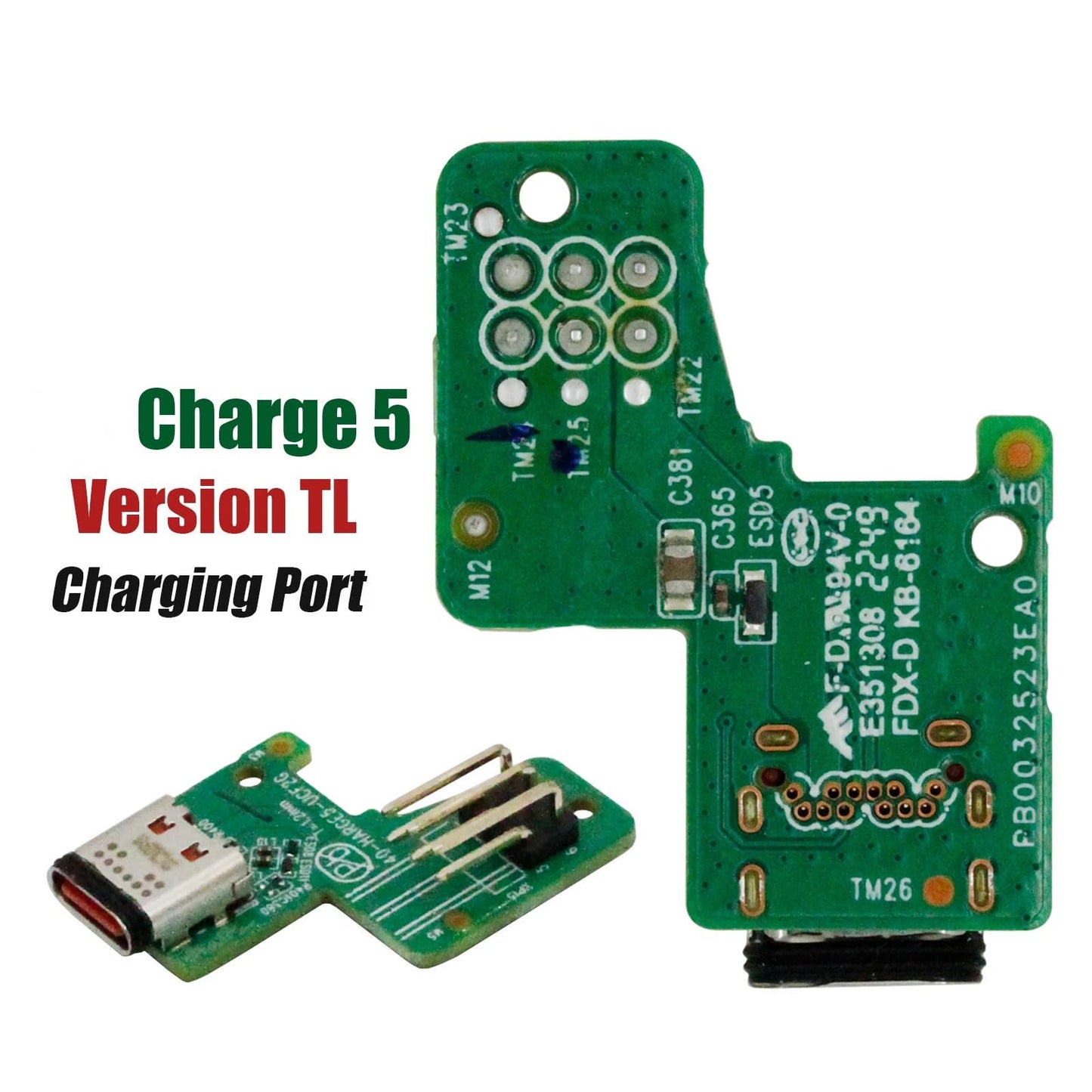 Speaker Charging Port Board Replacement for JBL Charge 5 Version TL, Quick Charging Module Circuit Board for DIY USB Charging Board/Connector Repair