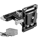 Neewer Mini V Mount Battery Plate with 15mm LWS Rod Clamps, 180° Tilt Foldable L Shaped V Lock Battery Plate with Quick Release Button, Compatible