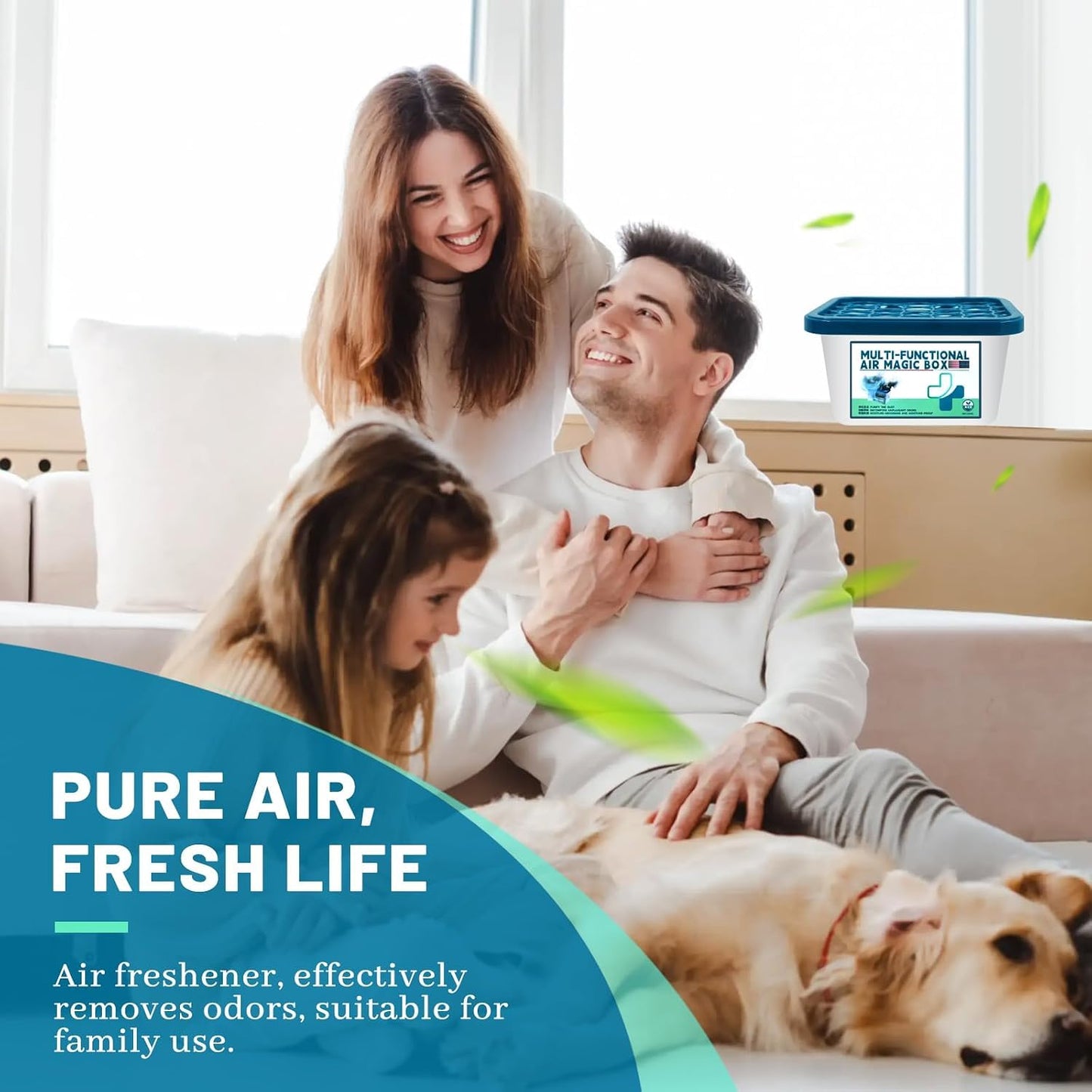 3PCS Multi-Functional Air Magic Box,Automatic Dust Collection Purifies,Air Purification Dust Removal Mic Box,for car, Bedroom, New House, Office