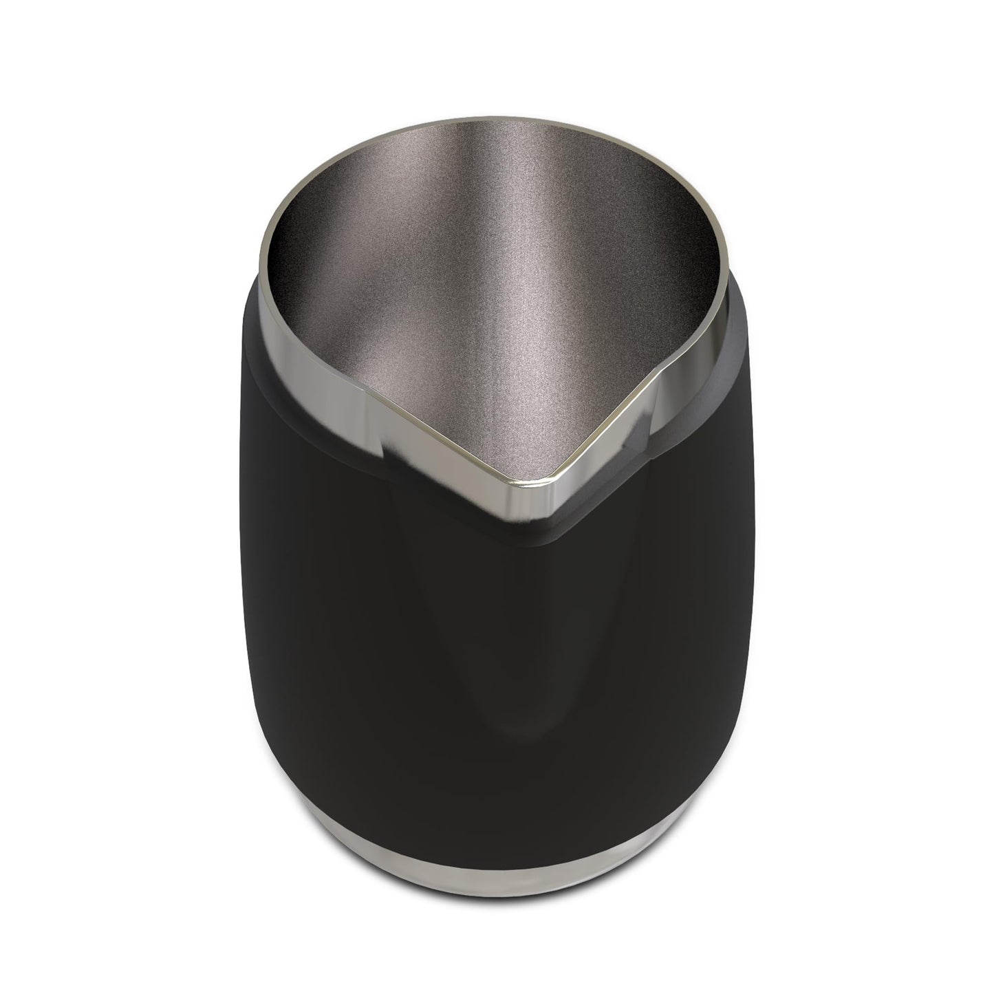 Rattleware 12 Oz Handle Free Latte Art Pitcher Stainless Steel with Rubber Grip Durable Heat Resistant Milk Frothing Pitcher for Baristas Home Cafes