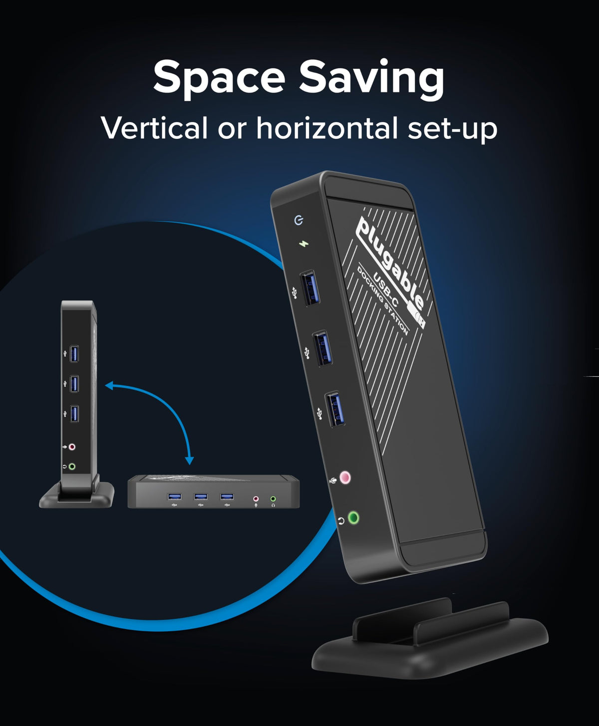 Plugable USB-C Dock with 4K HDMI and 60W Charging, Driverless