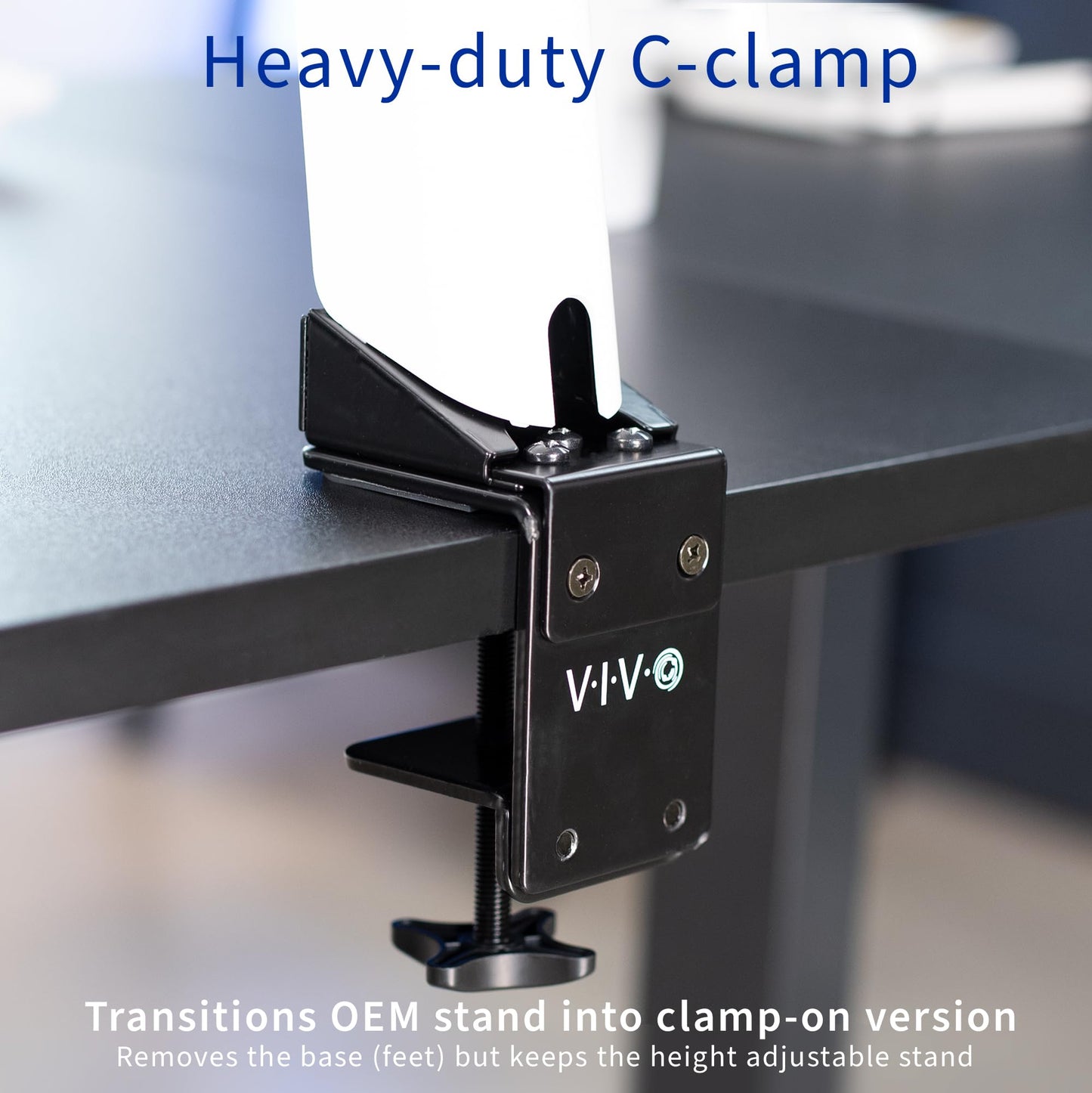 VIVO Desk Clamp Adapter Designed for Samsung OEM Monitor Stands, Supports G7 and G9 up to 49 inches, C-clamp Converter, Easy Set-Up, Black, MOUNT-SG04