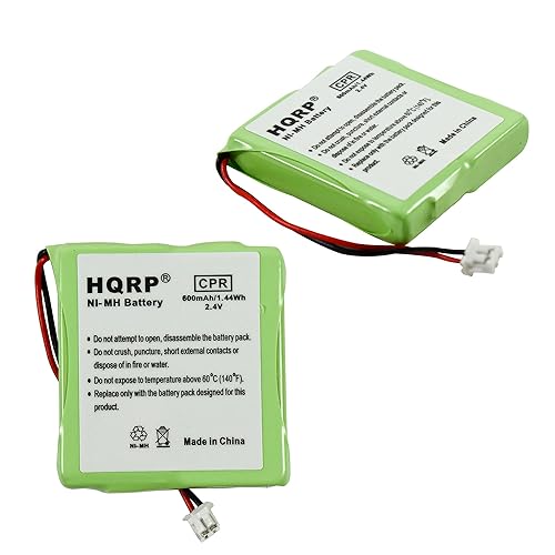 HQRP Phone Battery 2-Pack Compatible with Medion MD81877, MD82877, Life S63006, Slim DECT 500, TeXet DECT TX-D7400 Cordless Telephone