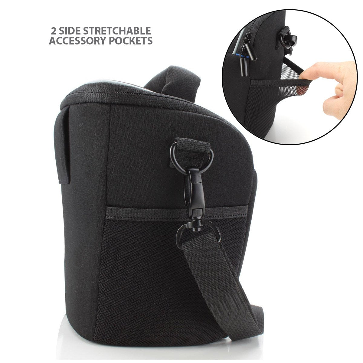 USA Gear DSLR Camera Case for Men and Women with Top Loading Accessibility, Adjustable Shoulder, Small Camera Sling Bag, Travel Padded Handle - Camera