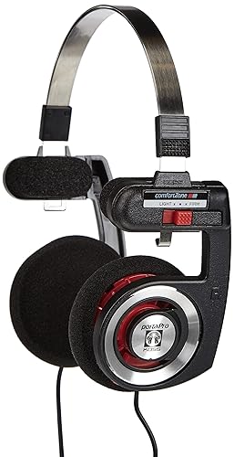 Koss Porta Pro Headphones Ear Phones Red Hot Collapsible Design with Travel Bag Included